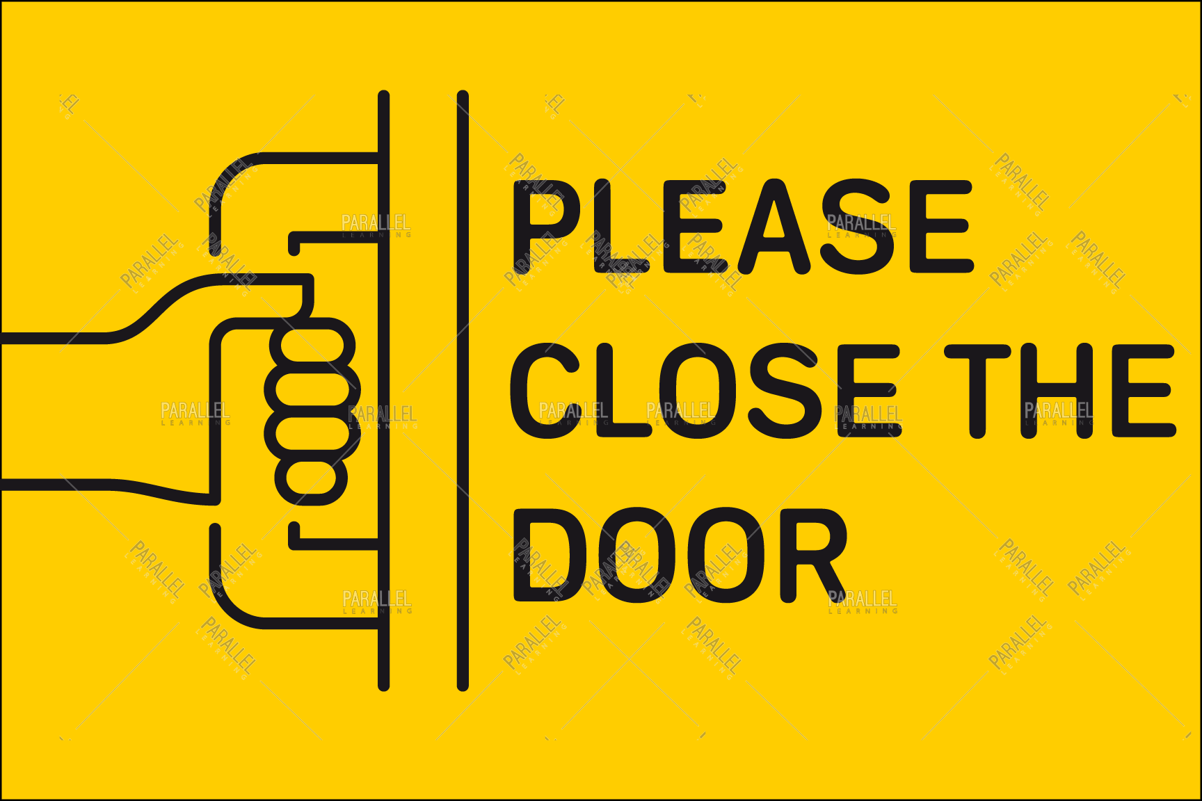 Please Close The Door signage