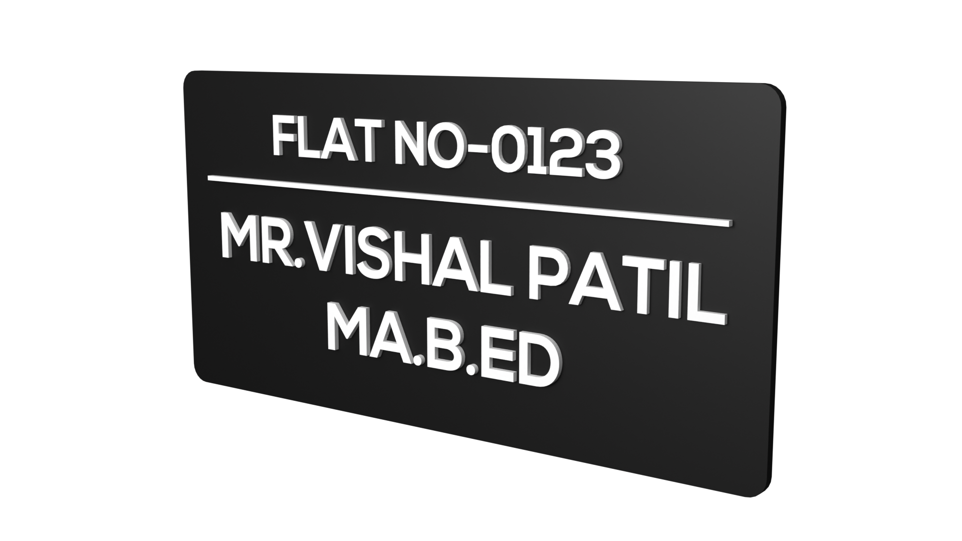 Nameplate | Home nameplate | Flat nameplate