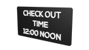 CHECK OUT TIME 12.00 NOON (Inventory Clearance)