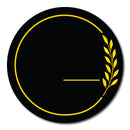 Golden Acrylic Circle Name Plate | Size 10 X 10 inch_Style_002