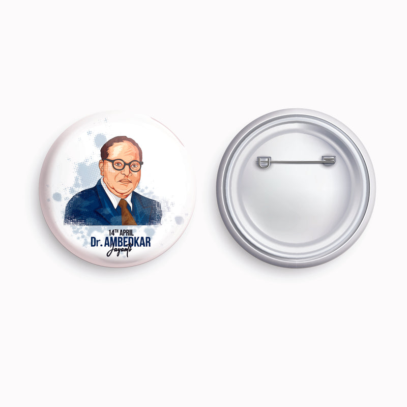 Dr. Ambedkar - 03 | Round pin badge | Size - 58mm