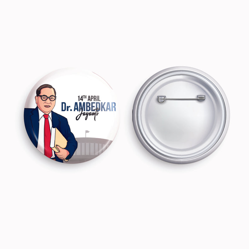 Dr. Ambedkar - 06 | Round pin badge | Size - 58mm