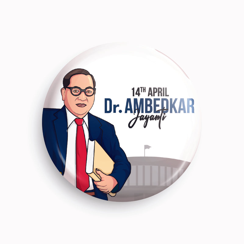 Dr. Ambedkar - 06 | Round pin badge | Size - 58mm