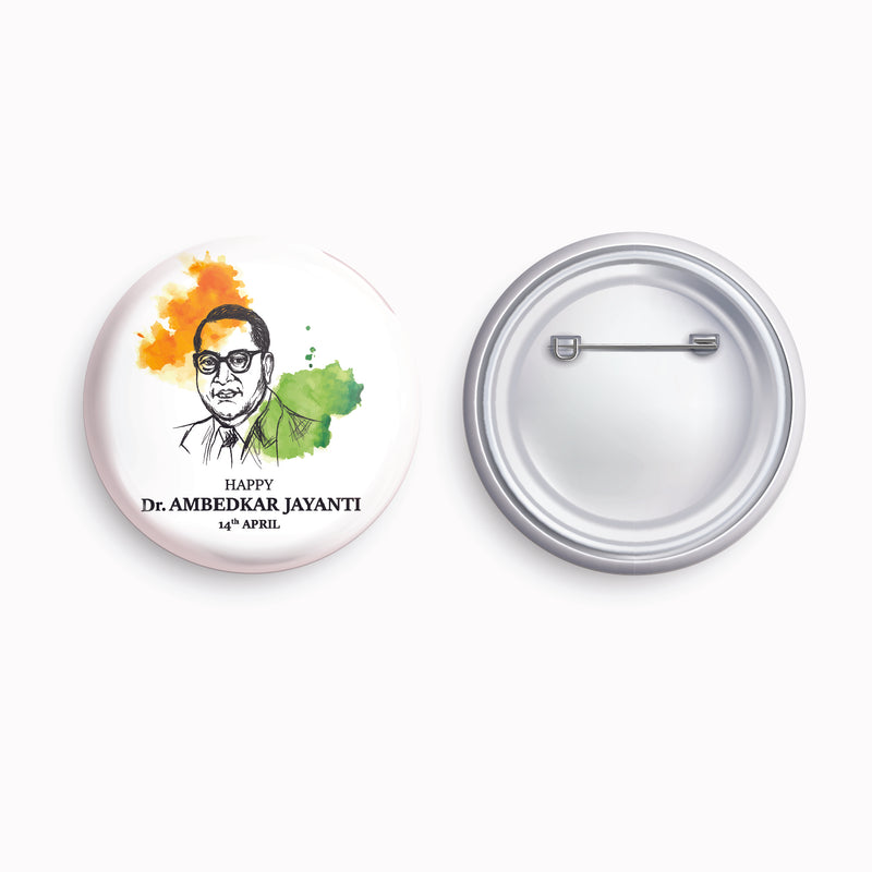 Dr. Ambedkar - 07 | Round pin badge | Size - 58mm