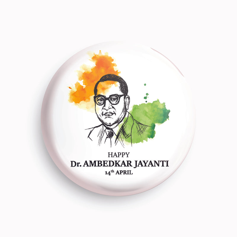 Dr. Ambedkar - 07 | Round pin badge | Size - 58mm