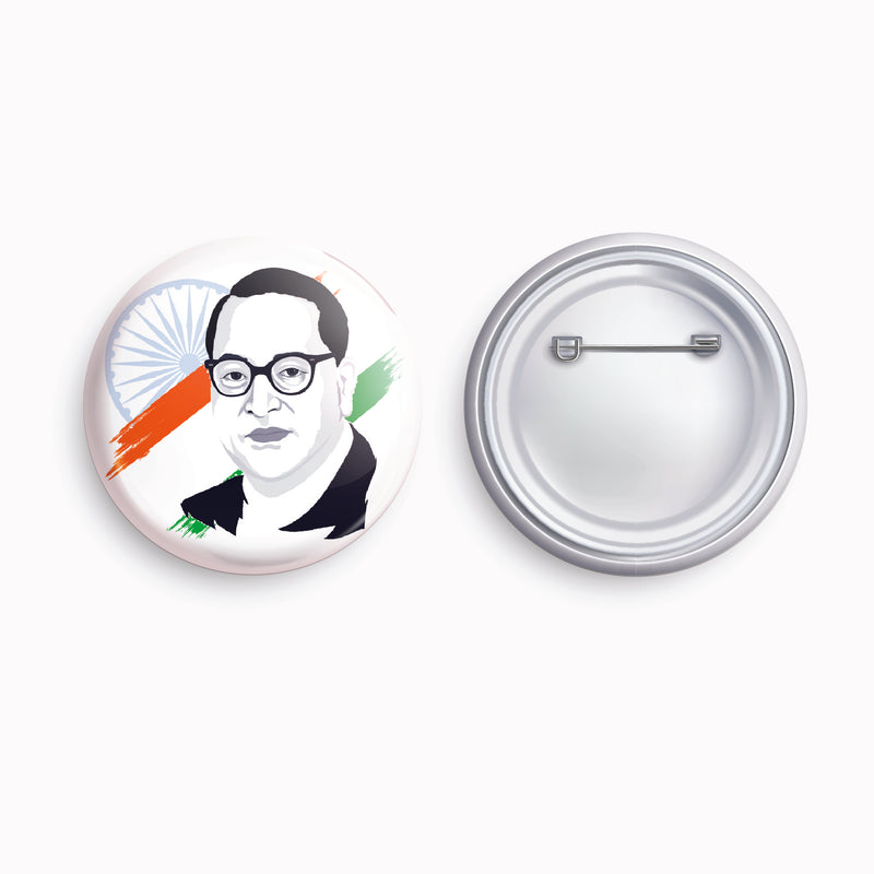 Dr. Ambedkar - 08 | Round pin badge | Size - 58mm