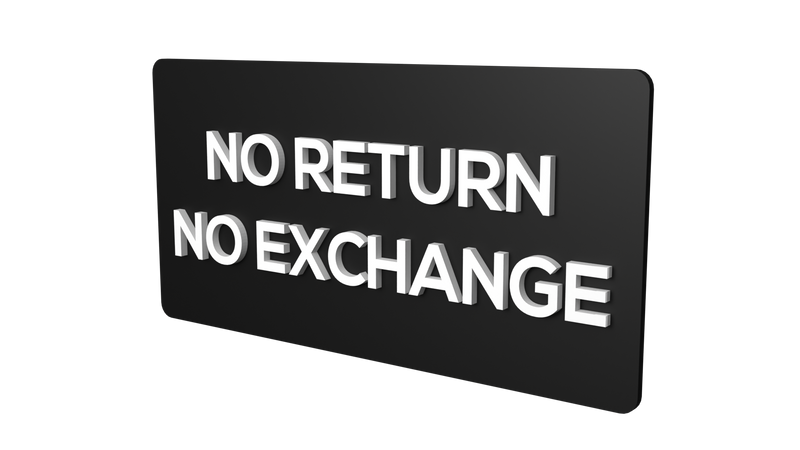 NO RETURN NO EXCHANGE (Inventory Clearance)