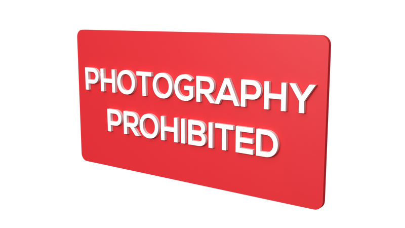 PHOTOGRAPHY PROHIBITED (Inventory clearance)