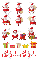 Santa Stickers 