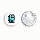 Among us blue | Round pin badge | Size - 58mm - Parallel Learning