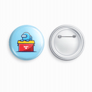 Among us | Round pin badge | Size - 58mm - Parallel Learning