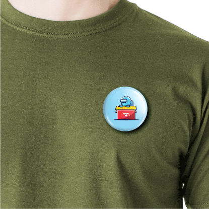 Among us | Round pin badge | Size - 58mm - Parallel Learning