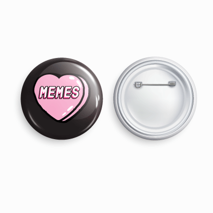 Memes | Round pin badge | Size - 58mm - Parallel Learning