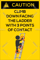 Caution - Climb Down Facing Ladder - Parallel Learning