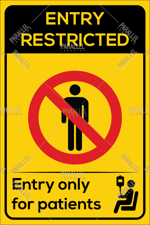 Entry Reserved Entry Restricted for attender | Entry Restricted for attender signage