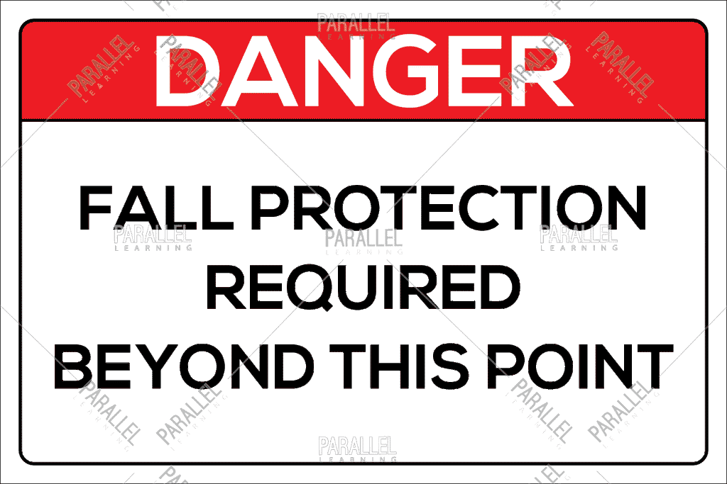 Fall Protection Program Signage Fall Protection Required | Fall Protection Required signage