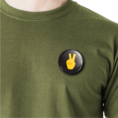 Peace | Round pin badge | Size - 58mm - Parallel Learning