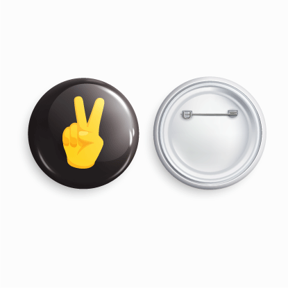 Peace | Round pin badge | Size - 58mm - Parallel Learning