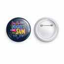 Love the darkest night | Round pin badge | Size - 58mm - Parallel Learning