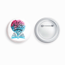 A book is a magic portal to another dimension | Round pin badge | Size - 58mm - Parallel Learning