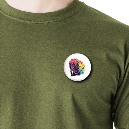 Round Pin-badge 58 mm - A book is a dream you hold in your hands - Parallel Learning