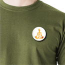 Yoga_Orange | Round pin badge | Size - 58mm - Parallel Learning