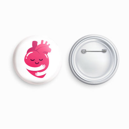 Self Hug | Round pin badge | Size - 58mm - Parallel Learning