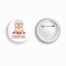 I don't give a pug | Round pin badge | Size - 58mm - Parallel Learning