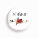 Wanderlust | Round pin badge | Size - 58mm - Parallel Learning