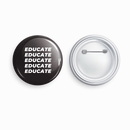 Educate_01 | Round pin badge | Size - 58mm - Parallel Learning