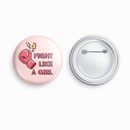 Fight like a girl | Round pin badge | Size - 58mm - Parallel Learning