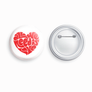 All we need is love | Round pin badge | Size - 58mm - Parallel Learning