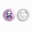 Gamer Panda | Round pin badge | Size - 58mm - Parallel Learning