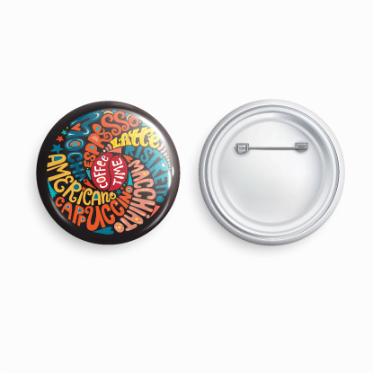 Coffee Lover | Round pin badge | Size - 58mm - Parallel Learning