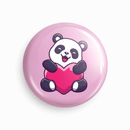 Panda Love | Round pin badge | Size - 58mm - Parallel Learning