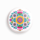 Mandala_01 | Round pin badge | Size - 58mm - Parallel Learning