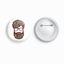 Respect the beard | Round pin badge | Size - 58mm - Parallel Learning