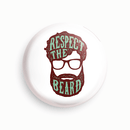 Respect the beard | Round pin badge | Size - 58mm - Parallel Learning