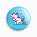 Rainbow Unicorn | Round pin badge | Size - 58mm - Parallel Learning