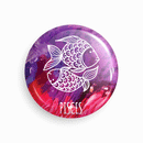 Pisces | Round pin badge | Size - 58mm - Parallel Learning