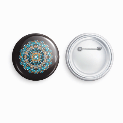 Mandala_02 | Round pin badge | Size - 58mm - Parallel Learning