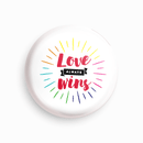 Love always wins_01 | Round pin badge | Size - 58mm - Parallel Learning
