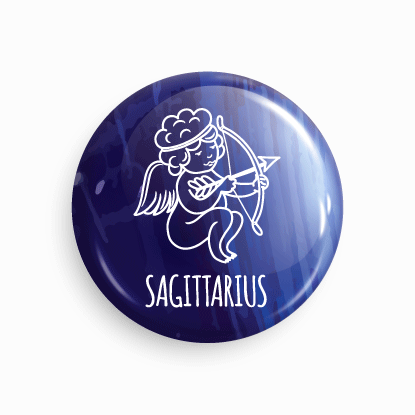 Sagittarius | Round pin badge | Size - 58mm - Parallel Learning