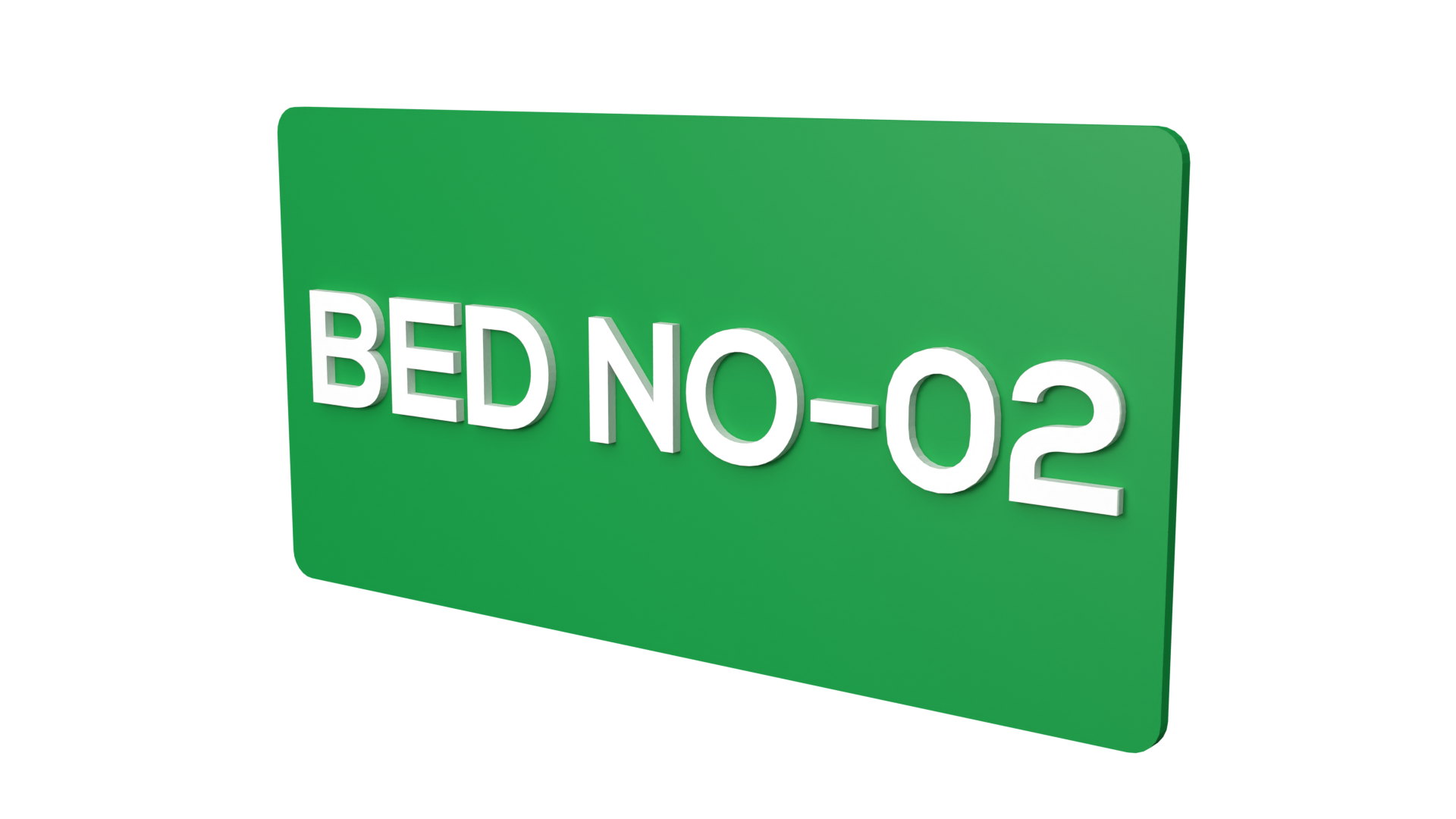 Bed No-02 | Bed No-02 Signage | Bed No-02 signboard
