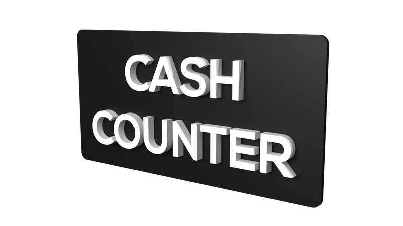Cash Counter Sign | Cash Counter Sign Board | Cash Counter sign board