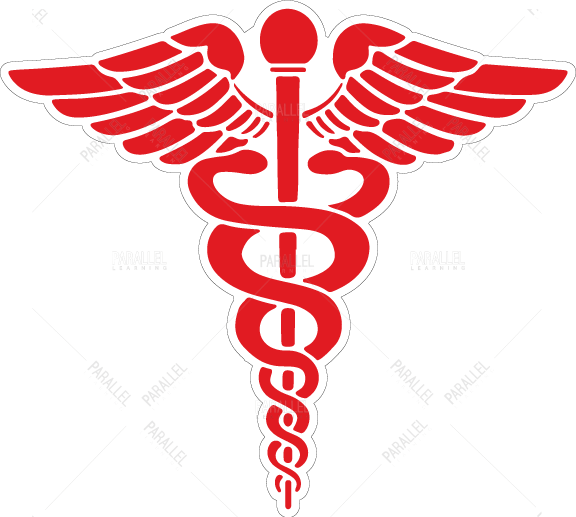 Rn Sign Card Red Red Medical Symbol