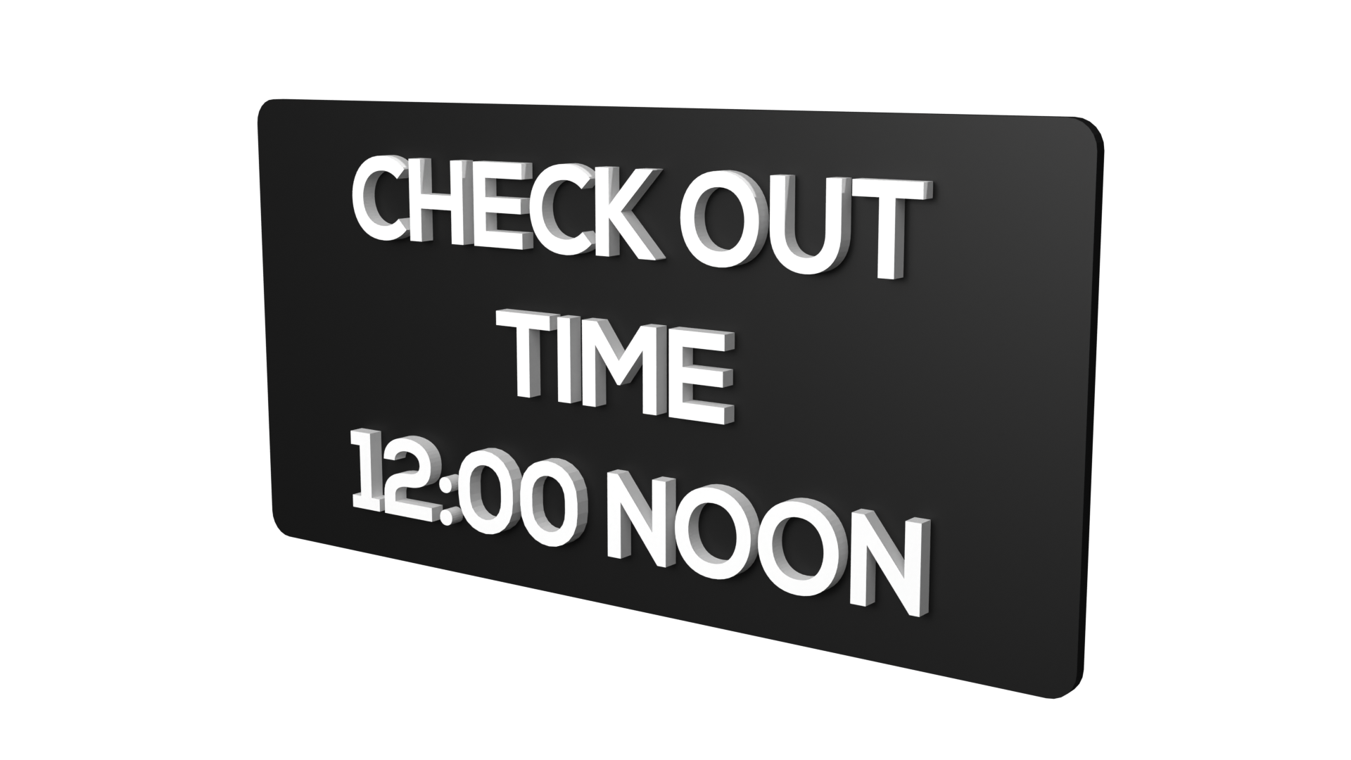 Check Out Time 12 Noon sign | Check Out Time 12 Noon Signage | Check ...