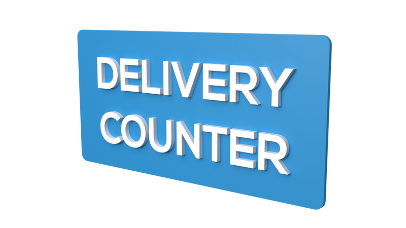 Delivery Counter | Delivery Counter signage | Delivery Counter sign board