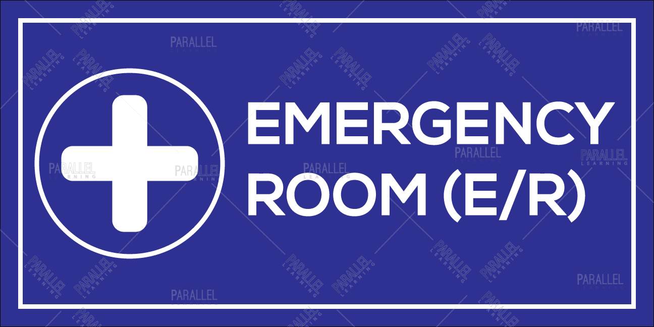 Er Blue Sign Emergency Room | Emergency Room signage | Emergency Room sticker
