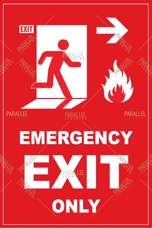 Emergency Exit | Emergency Exit signage | Emergency Exit sticker & poster